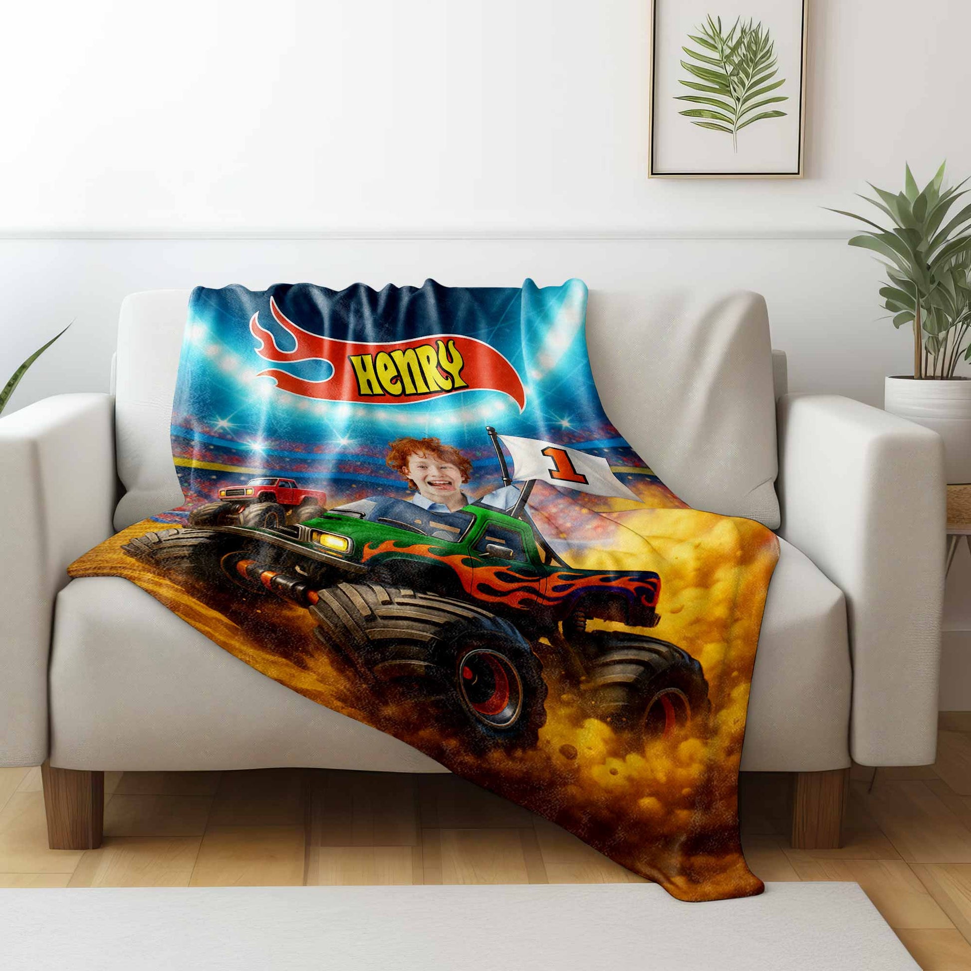 Thrilling Adventure With Monster Trucks And Bold Colors