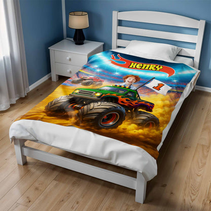 Thrilling Adventure With Monster Trucks And Bold Colors