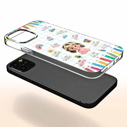 I Am Strong, I Am Loved, Pencils And Rainbow Phone Case