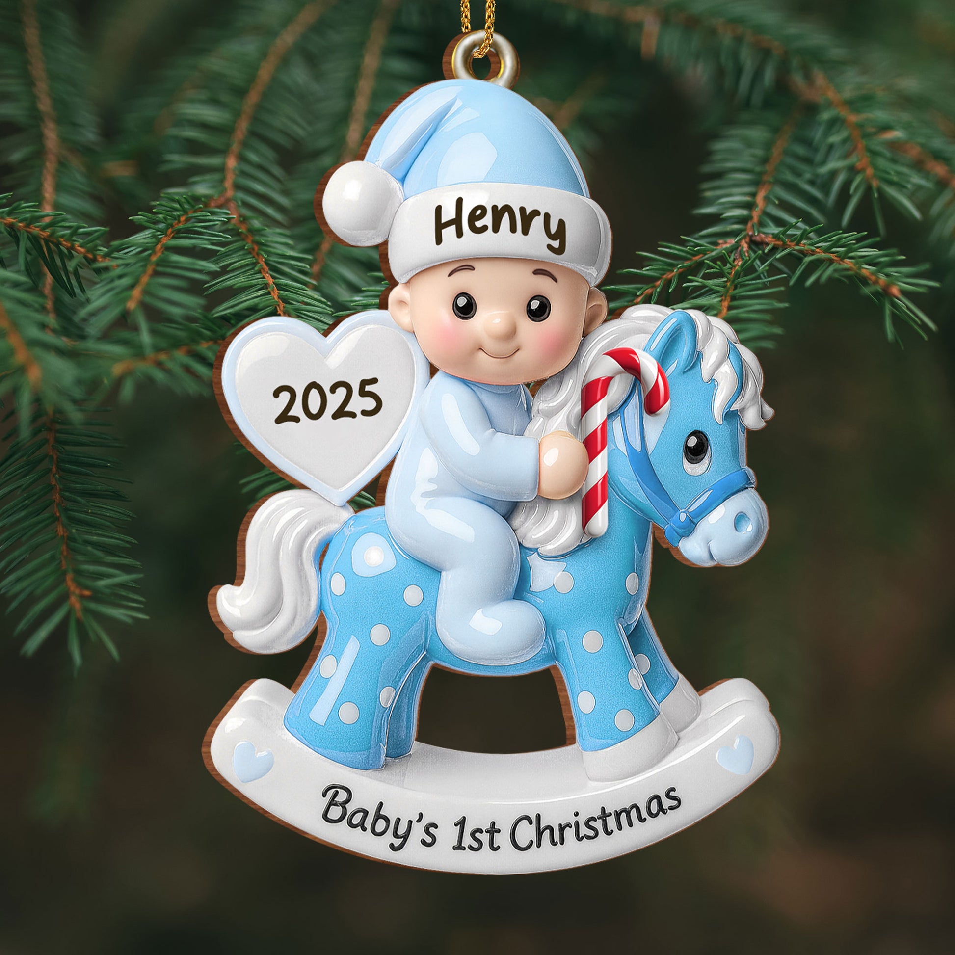 Celebrate Your Baby's First Christmas With Rocking Horse