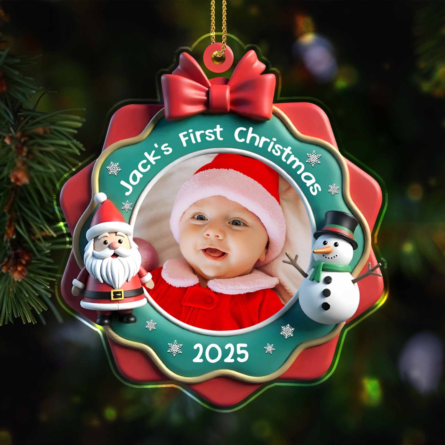 Jack's First Christmas With Santa And Snowman