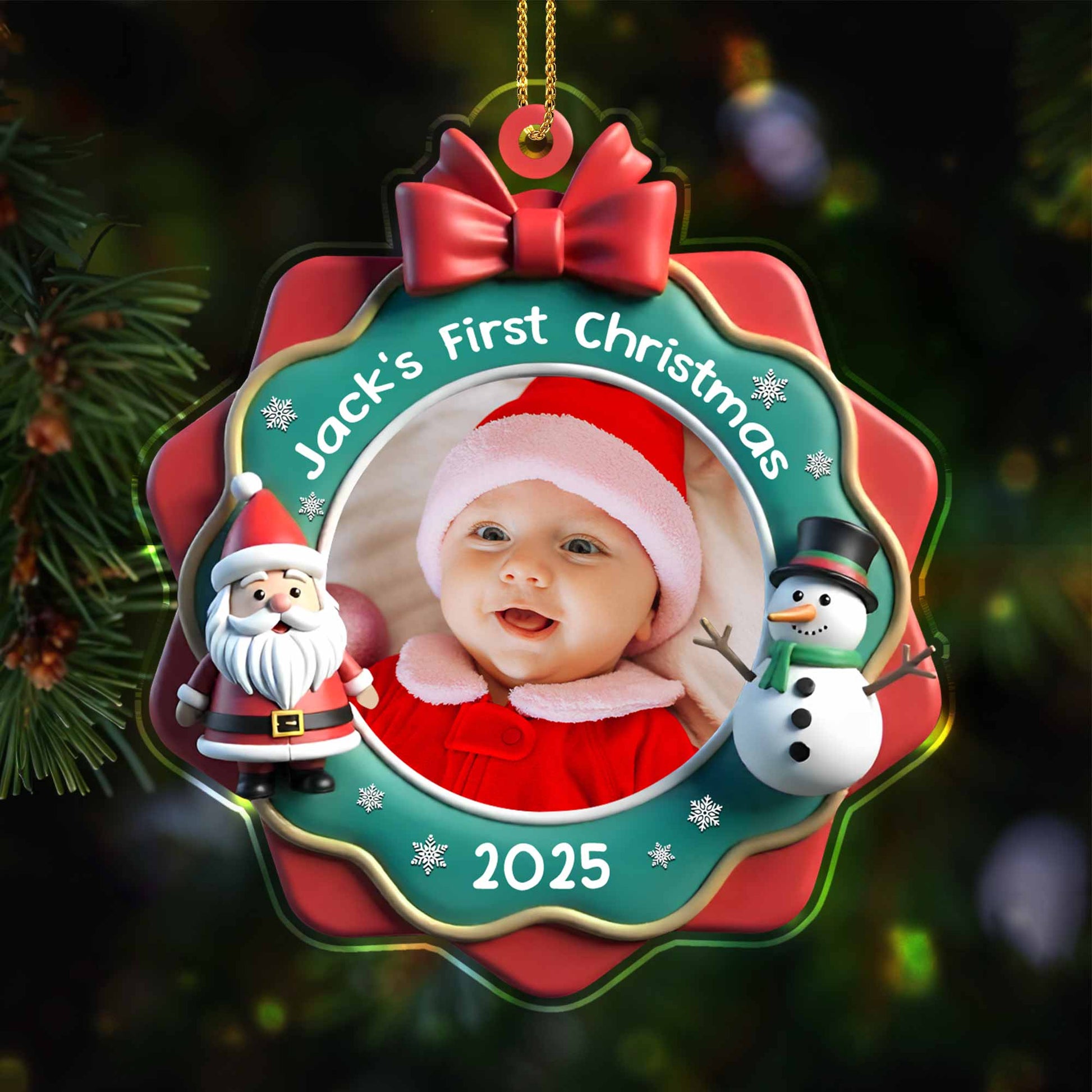 Jack's First Christmas With Santa And Snowman