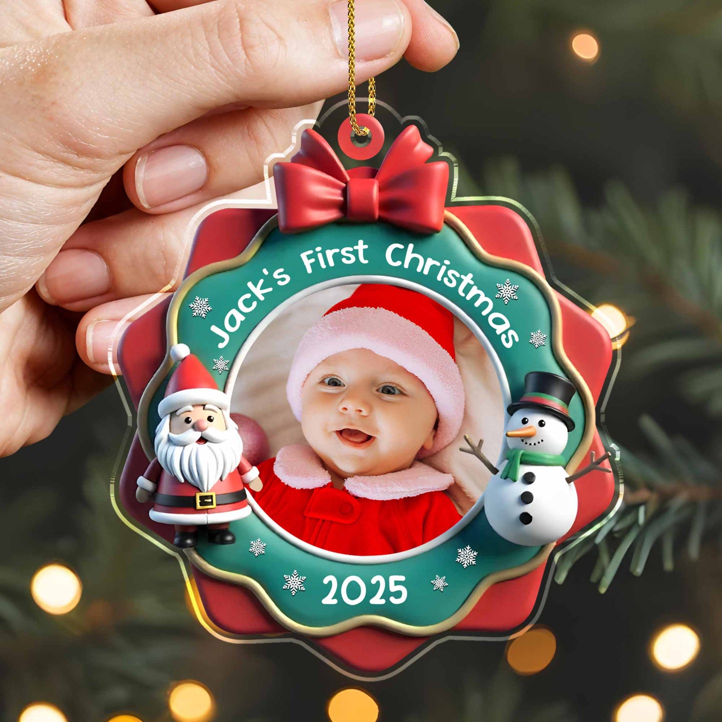 Jack's First Christmas With Santa And Snowman