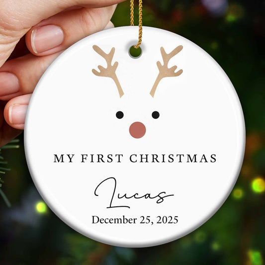 My First Christmas, Cute Reindeer Face