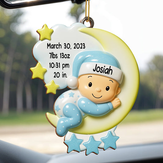 Celebrate Your Little Star's Special Moments - Personalized Custom Wood Ornament, Custom Shaped - KID194_WDO