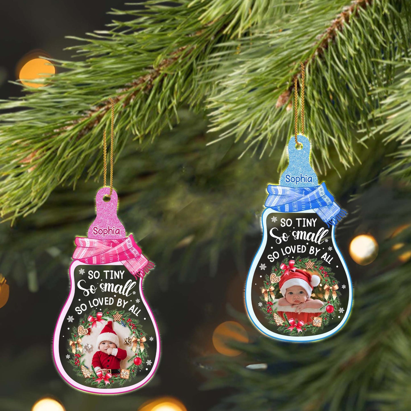So Tiny So Small So Loved By All, Baby's First Christmas - Personalized Custom Acrylic Ornament, Christmas Gift - KID215_ACO