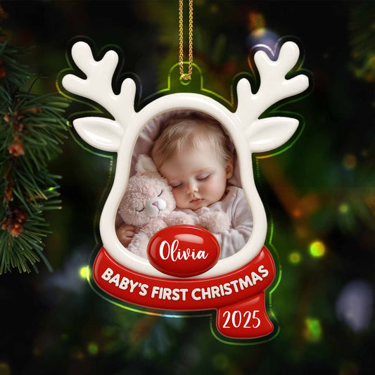 Baby's First Christmas, Teddy Bear and Reindeer