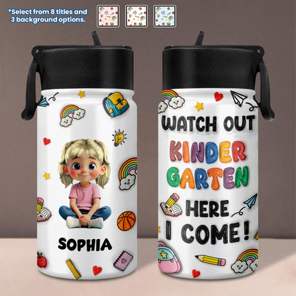 Watch Out Kindergarten Here I Come Rainbow and Stars