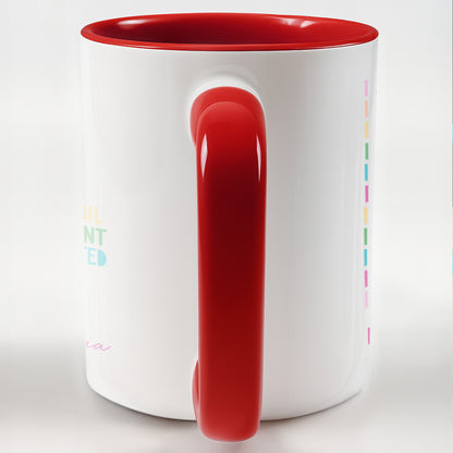 I Am Unique, I Am Strong, Inspirational Words Accent Mug