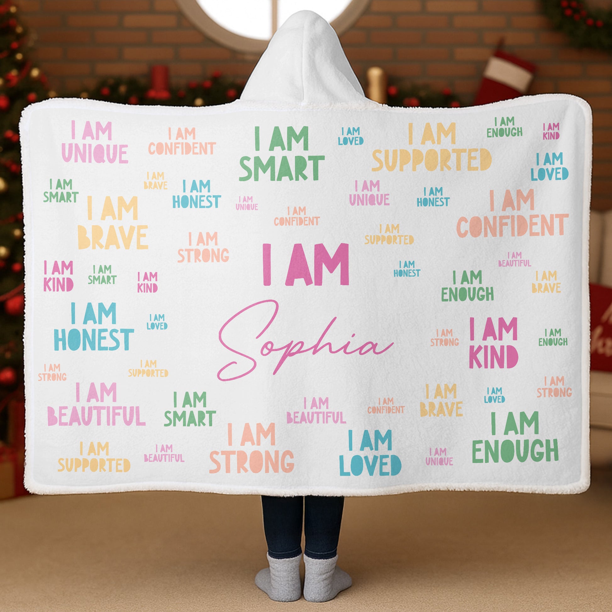 I Am Unique, I Am Brave, Positive Affirmations Blanket
