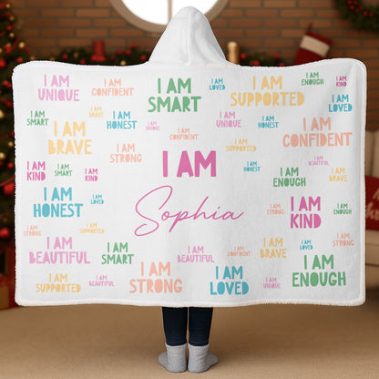 I Am Unique, I Am Brave, Positive Affirmations Blanket