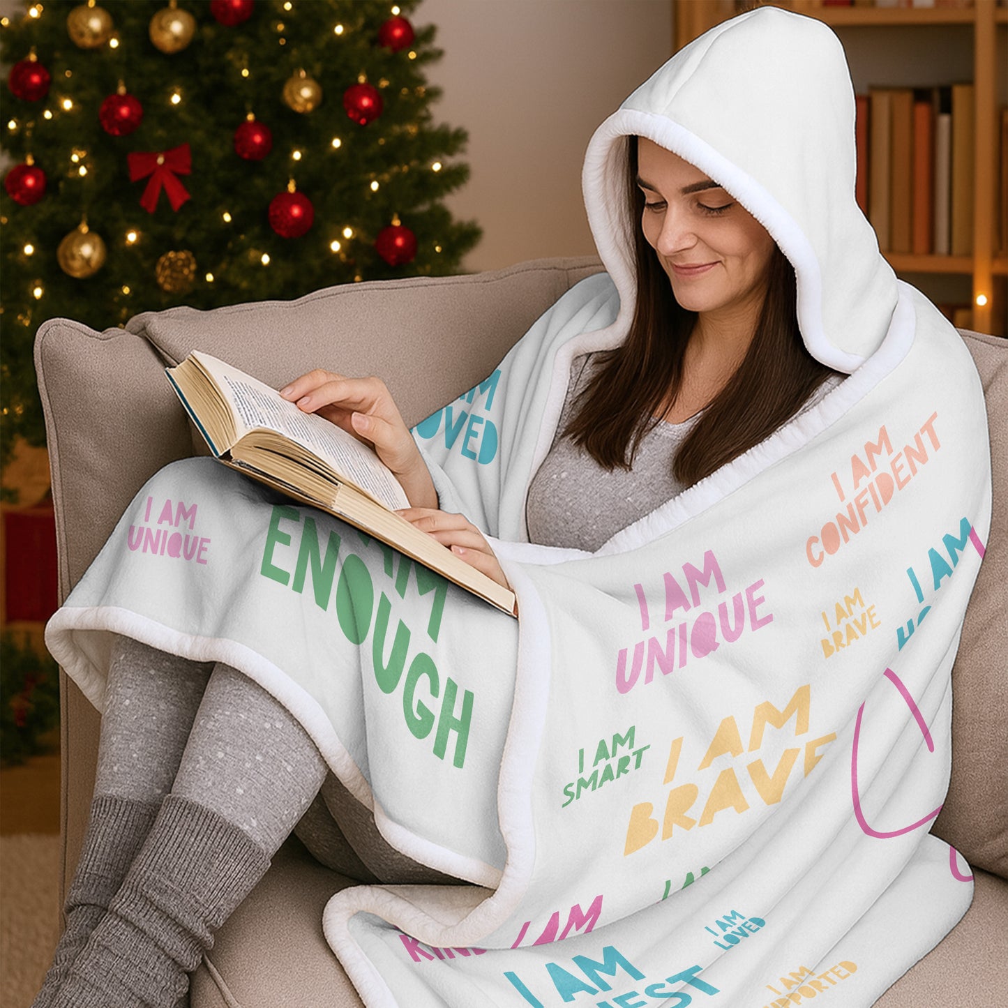 I Am Unique, I Am Brave, Positive Affirmations Blanket