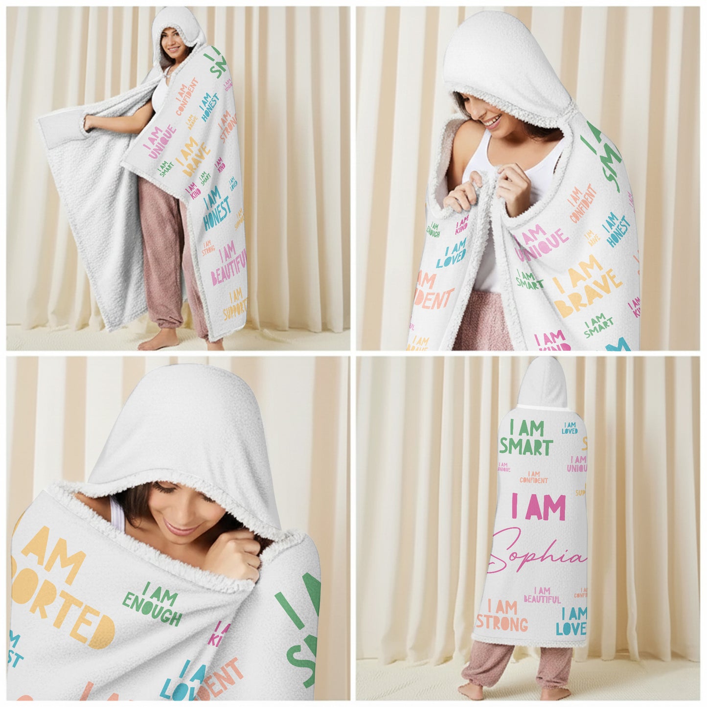 I Am Unique, I Am Brave, Positive Affirmations Blanket