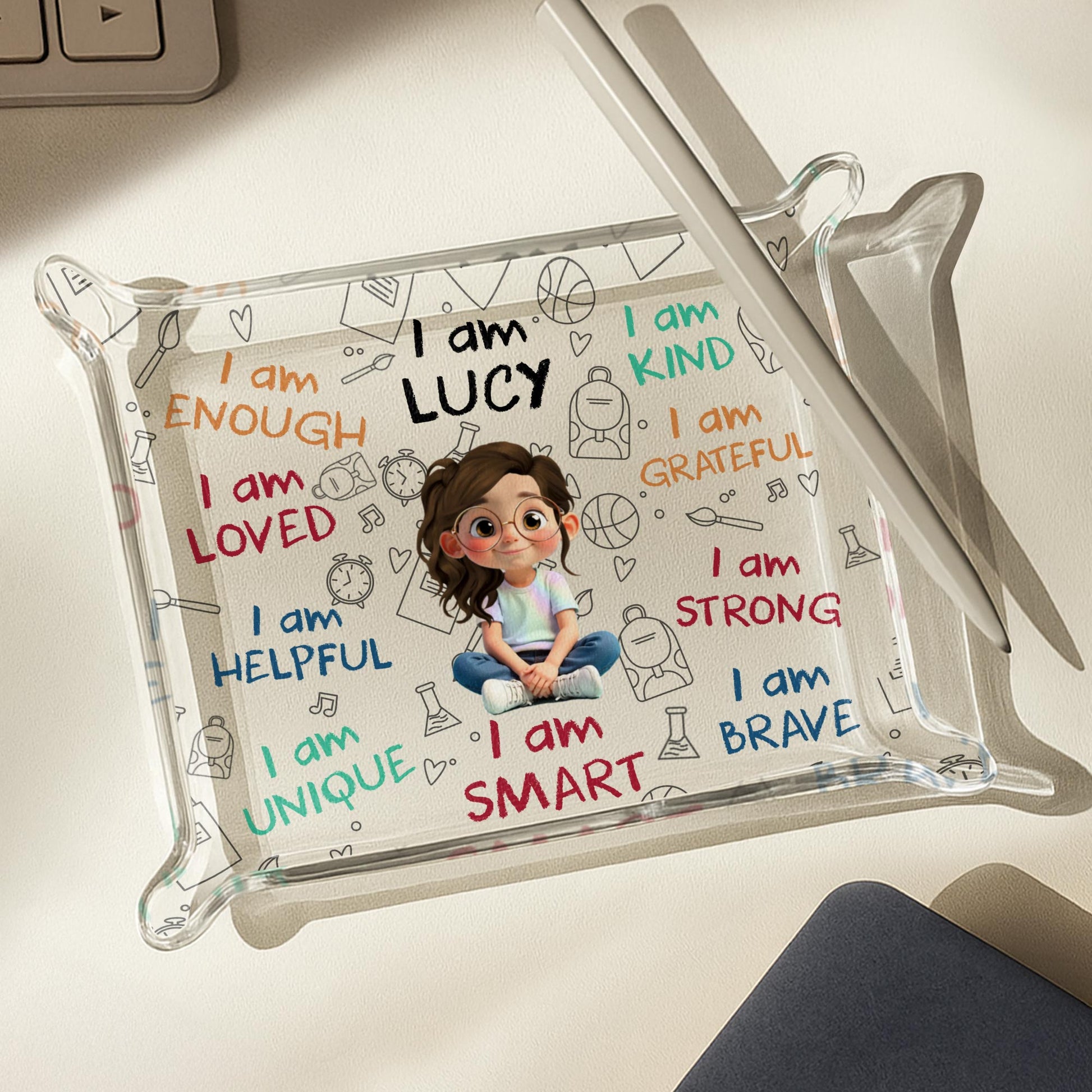 I Am Enough, I Am Loved, Positive Affirmations Tray