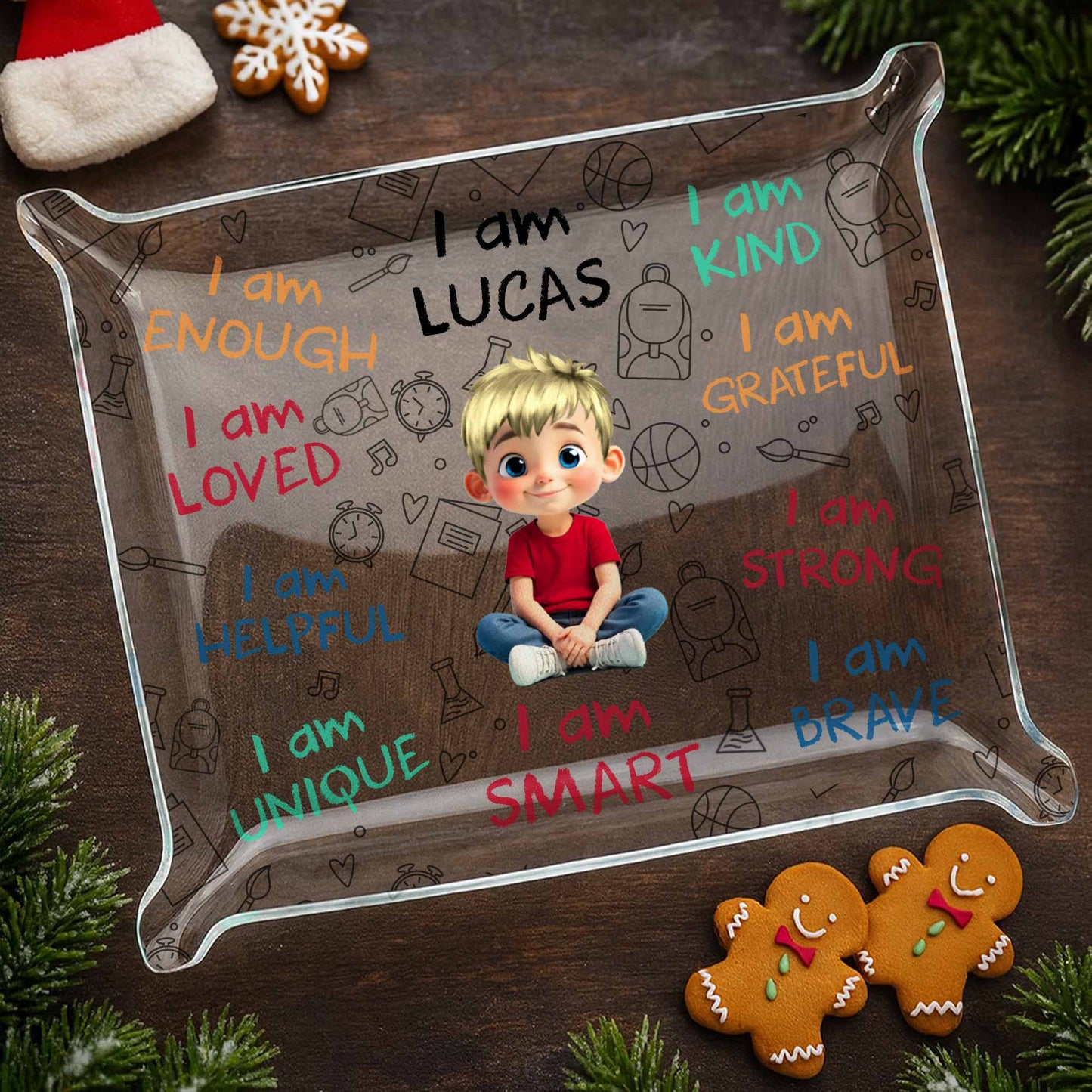 I Am Enough, I Am Loved, Positive Affirmations Tray