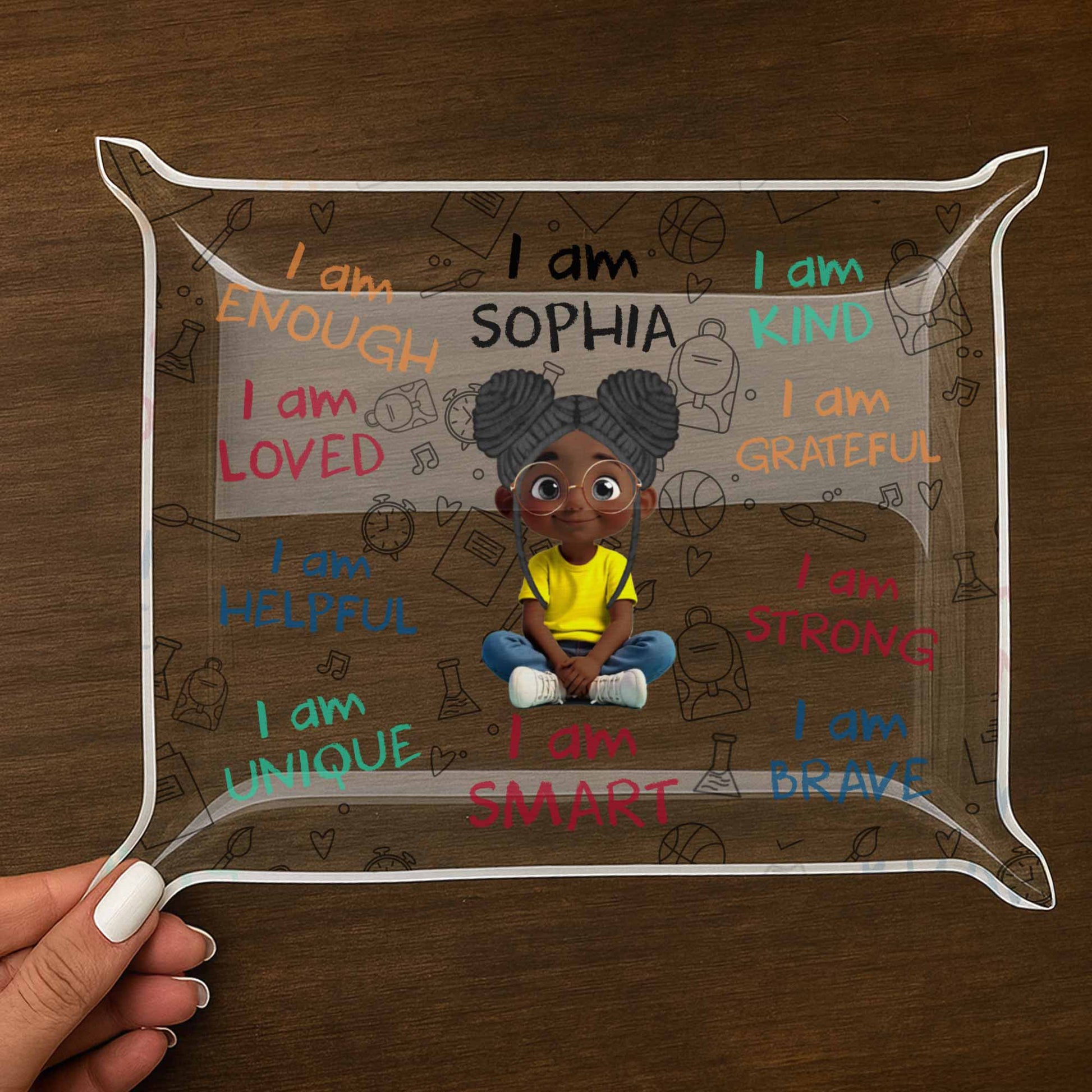 I Am Enough, I Am Loved, Positive Affirmations Tray