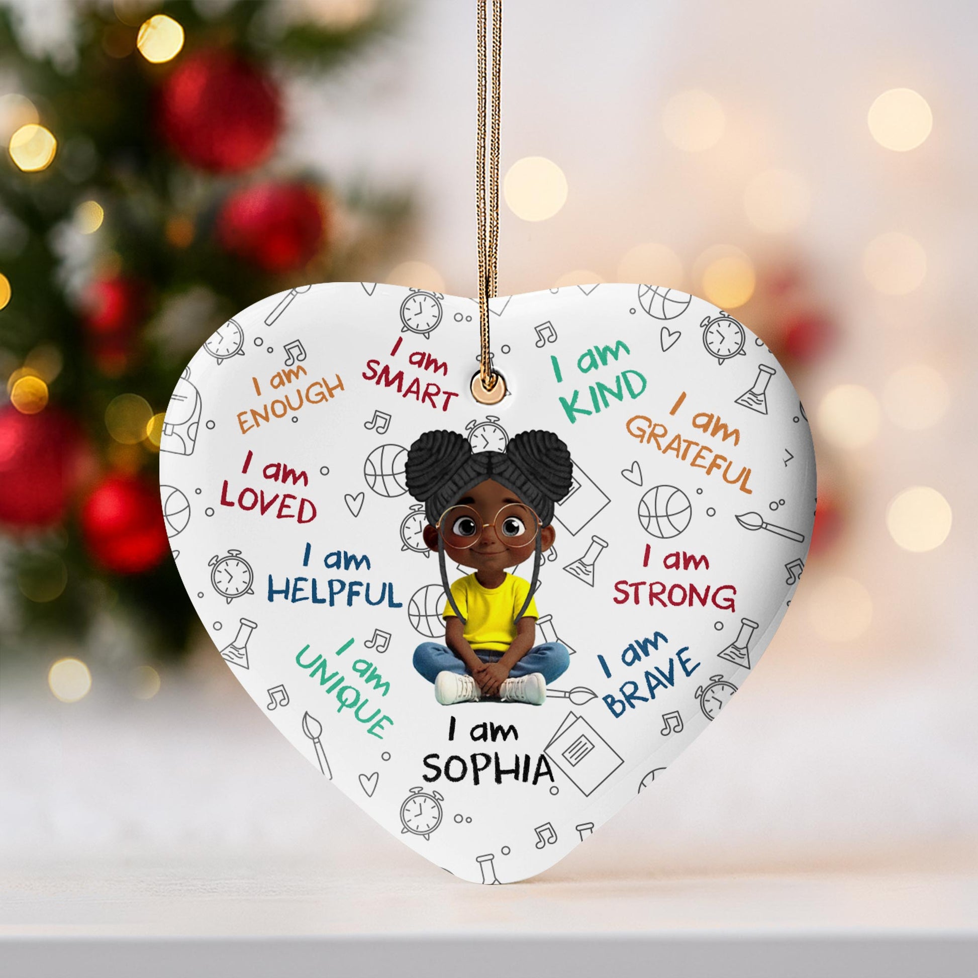 I Am Enough I Am Smart I Am Loved Encouragement Ornament