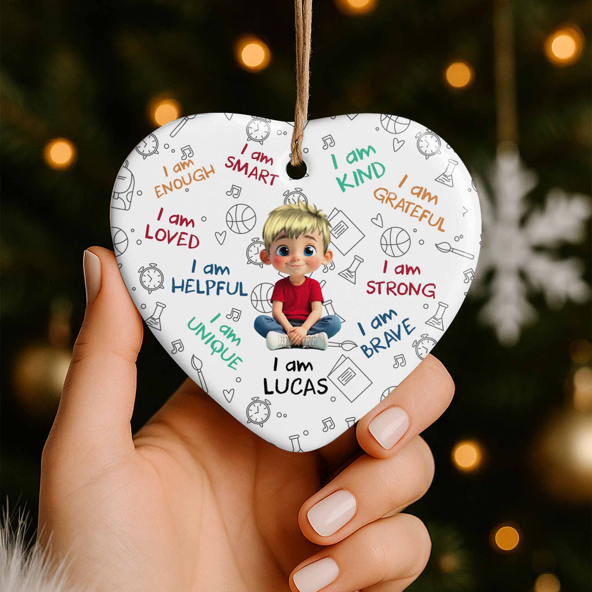 I Am Enough I Am Smart I Am Loved Encouragement Ornament