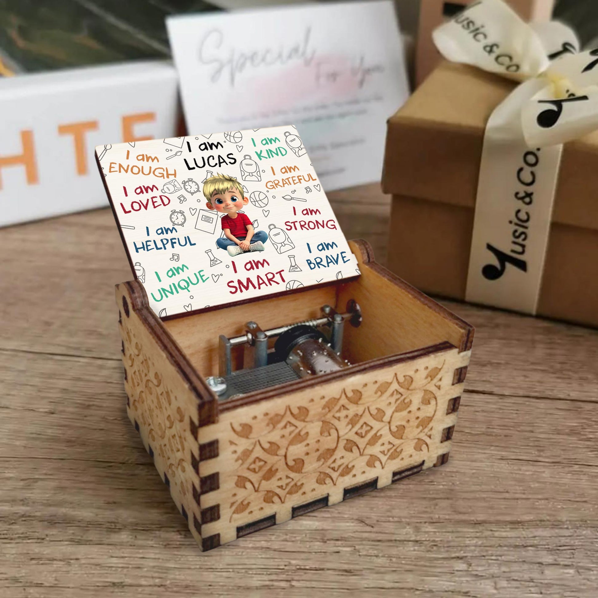 I Am Loved, I Am Strong, Encouraging Words With Child Design