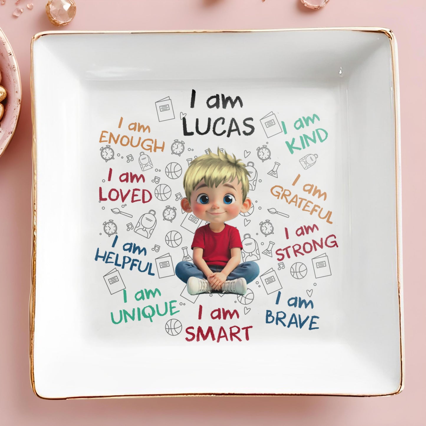 I Am Loved, I Am Strong Positive Affirmations Dish