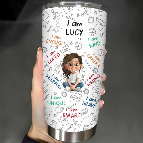 I Am Strong, Loved, Brave, Positive Affirmations Design