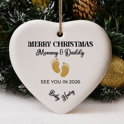 Merry Christmas Mommy And Daddy, Golden Footprints
