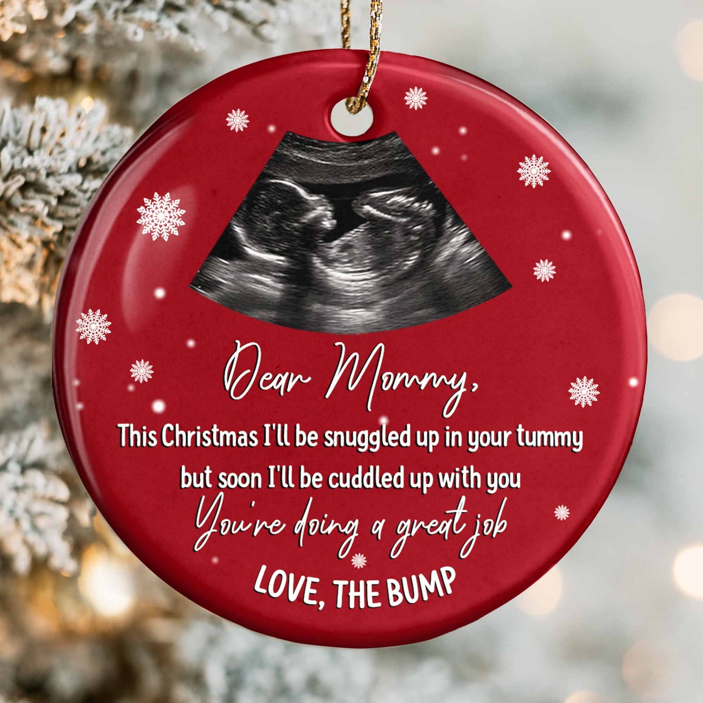 Dear Mommy Love The Bump With Ultrasound Image