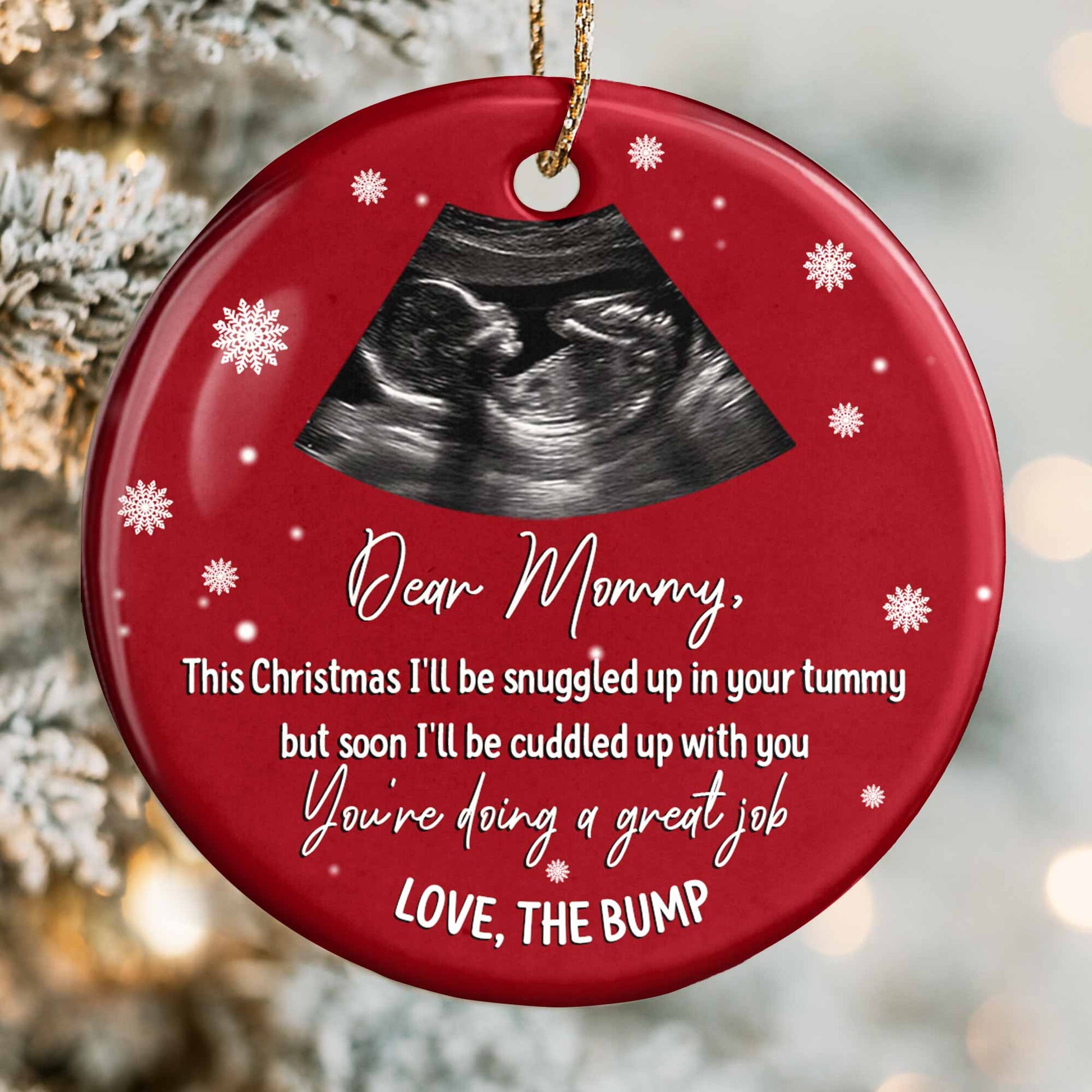 Dear Mommy Love The Bump With Ultrasound Image