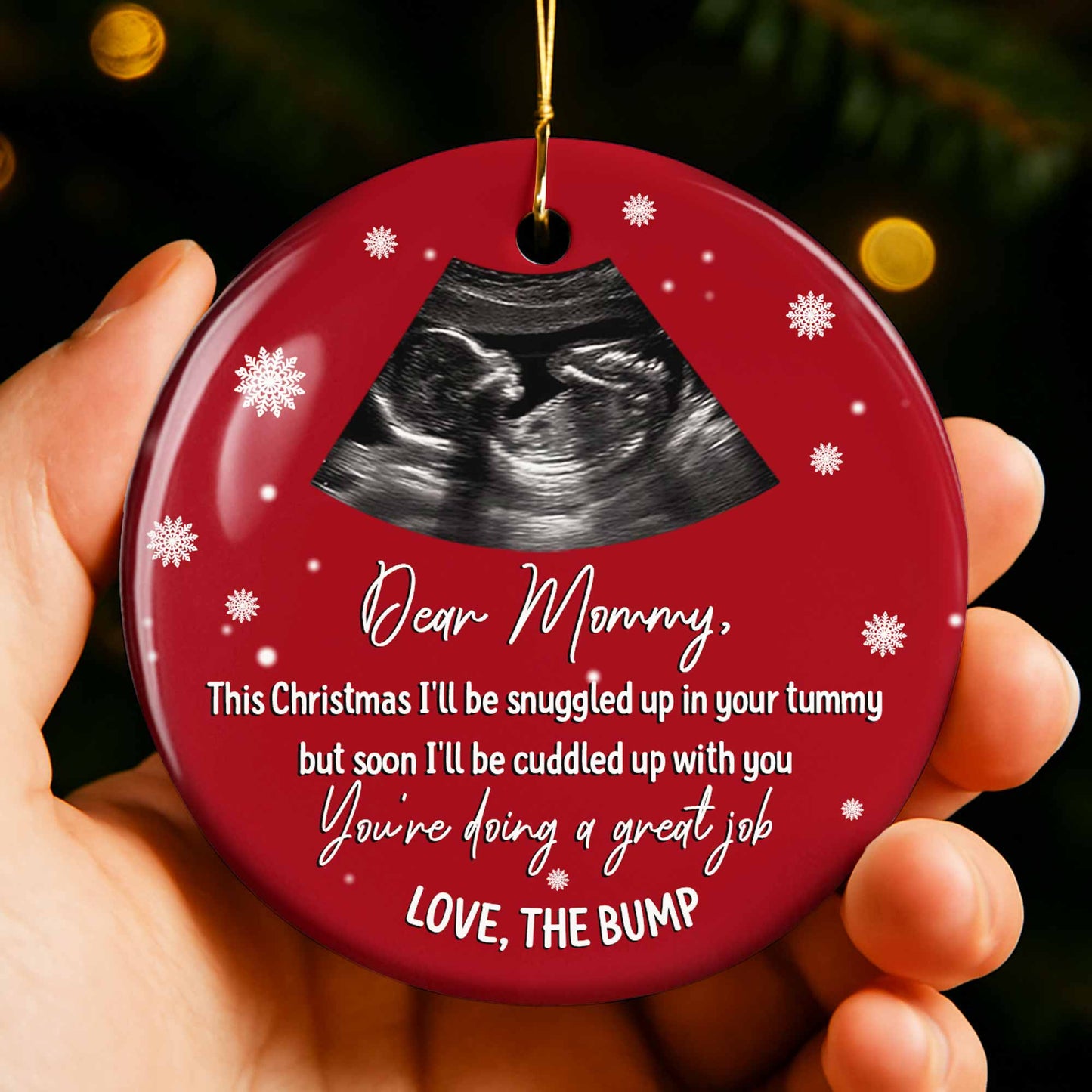 Dear Mommy Love The Bump With Ultrasound Image