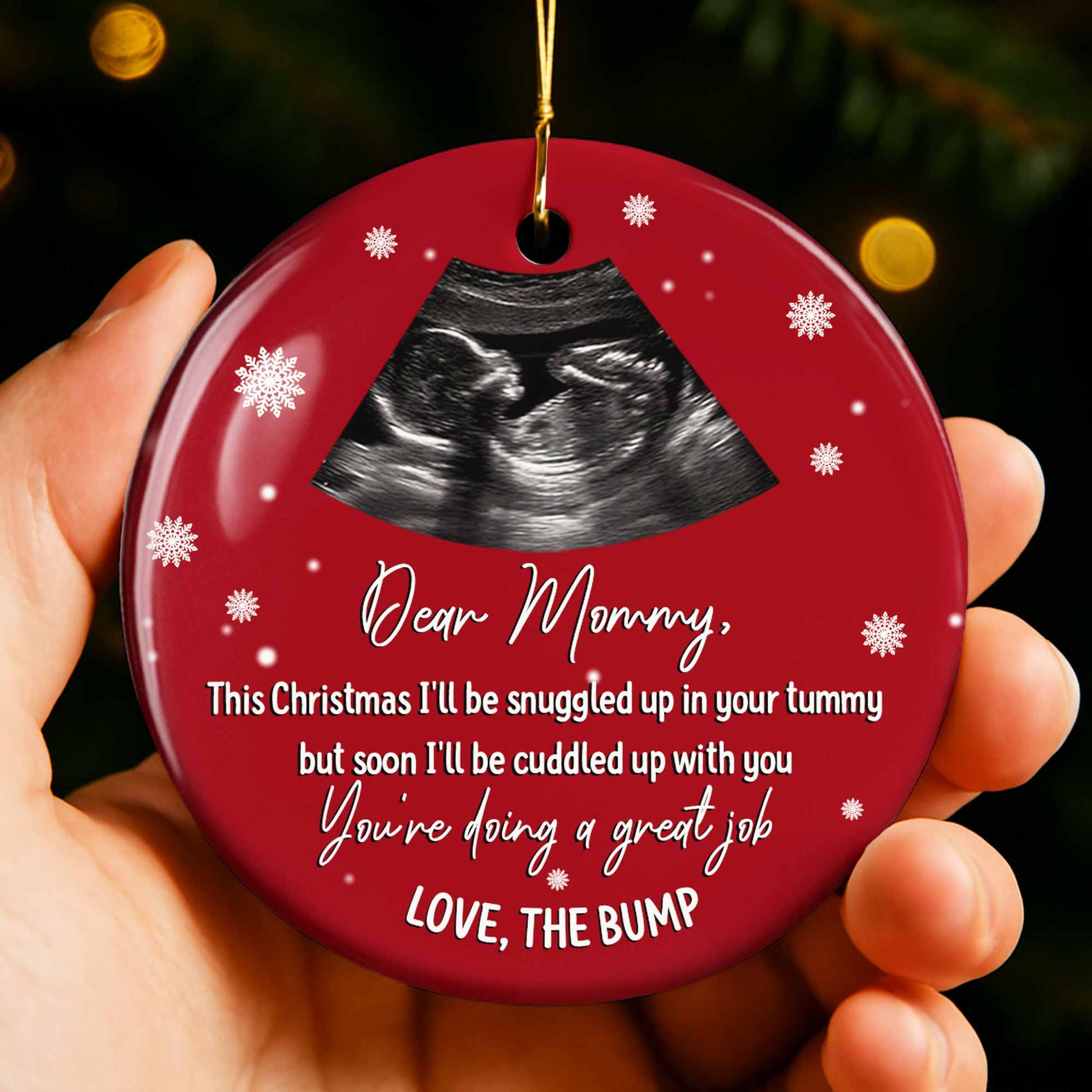 Dear Mommy Love The Bump With Ultrasound Image