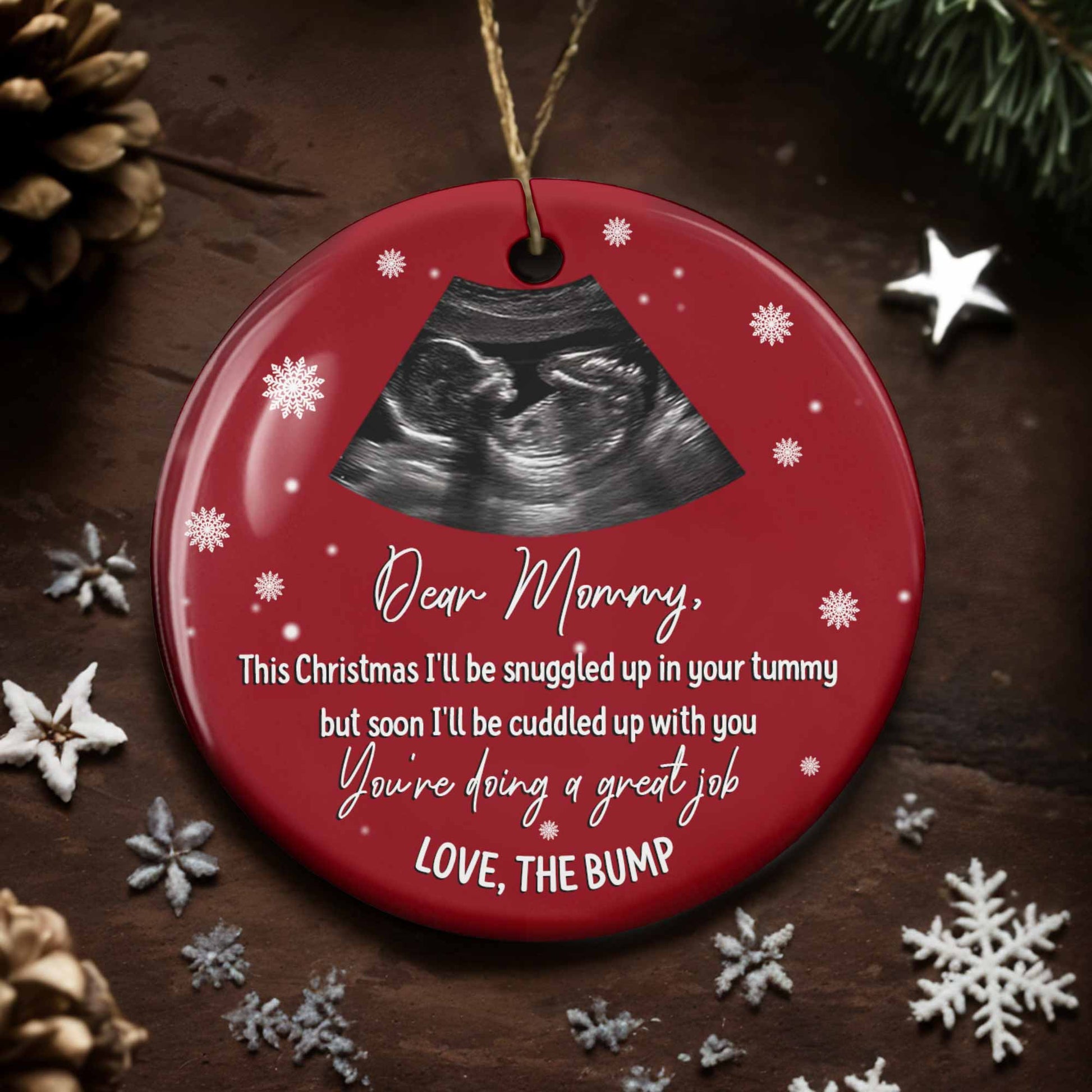 Dear Mommy Love The Bump With Ultrasound Image