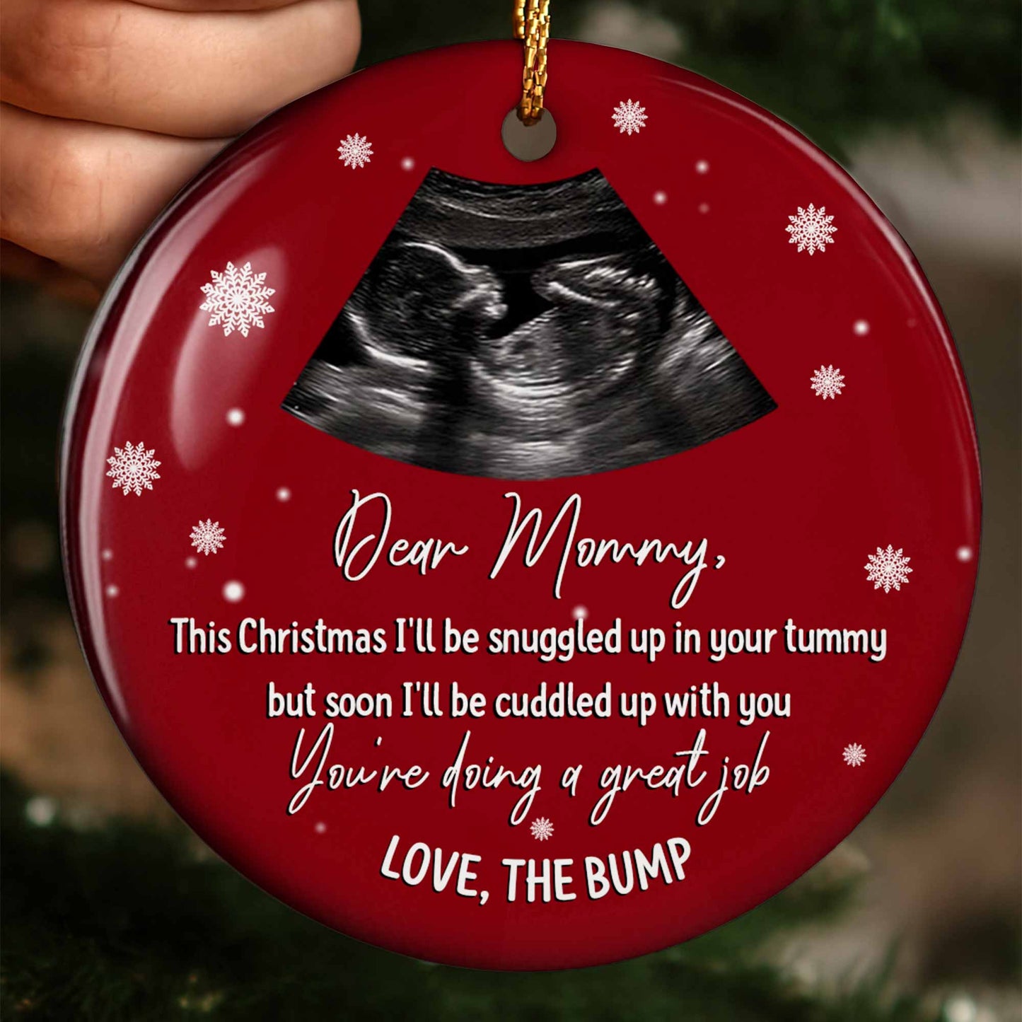 Dear Mommy Love The Bump With Ultrasound Image