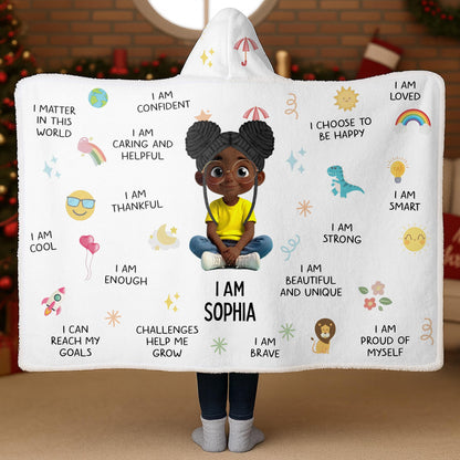 I Am Strong, I Am Loved, Cartoon Character and Stars Blanket