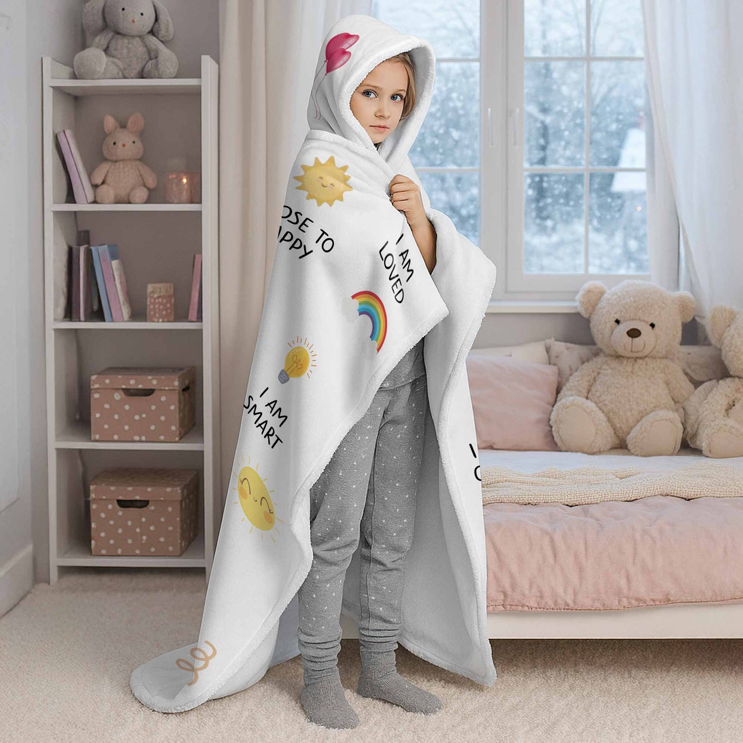 I Am Strong, I Am Loved, Cartoon Character and Stars Blanket