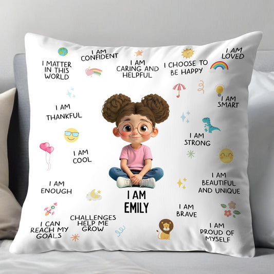 I Am Confident, I Choose To Be Happy, Encouraging Positive Thoughts Pillow