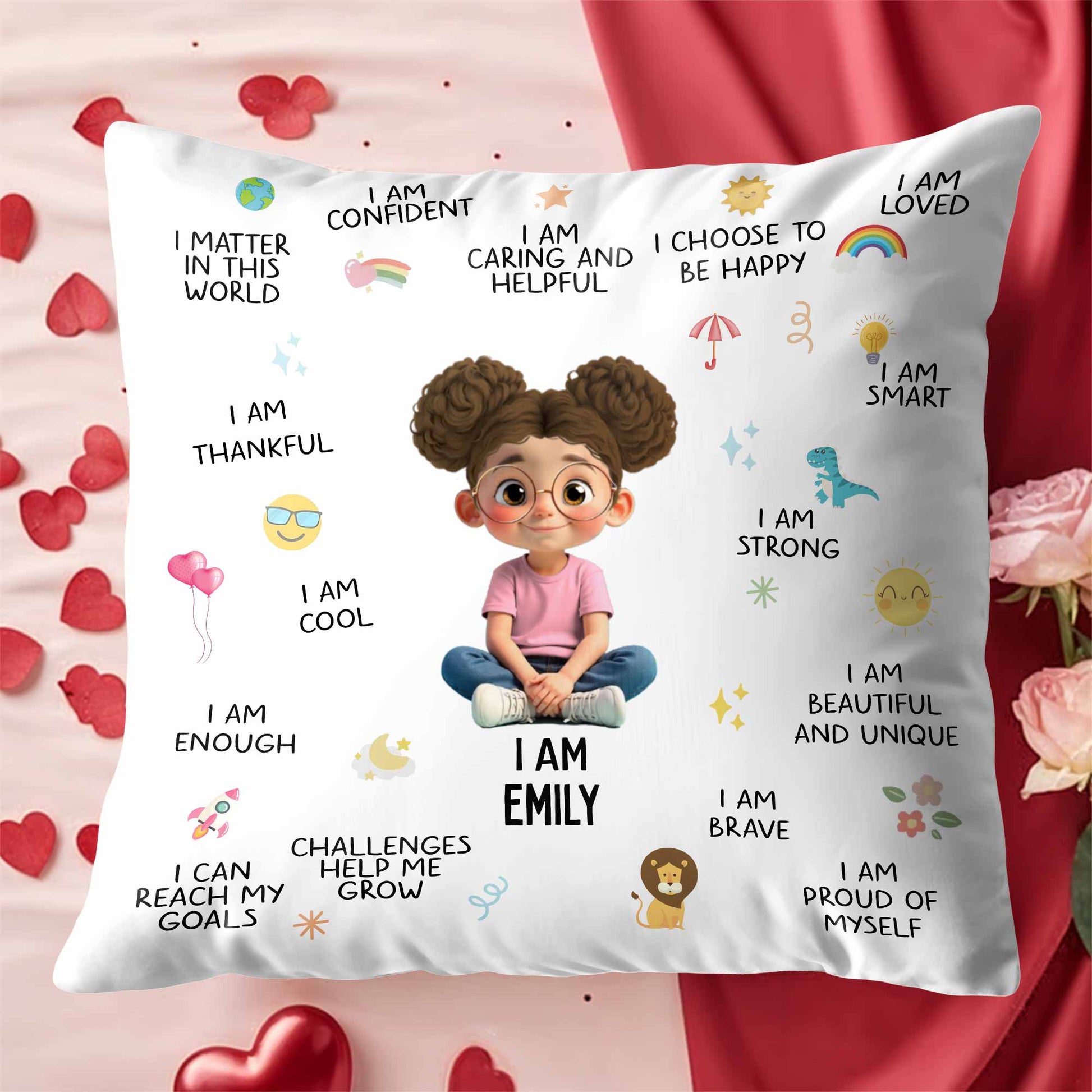 I Am Confident, I Choose To Be Happy, Encouraging Positive Thoughts Pillow