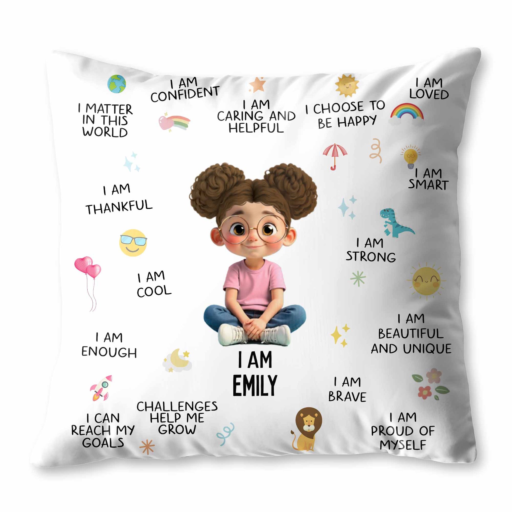 I Am Confident, I Choose To Be Happy, Encouraging Positive Thoughts Pillow