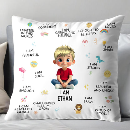 I Am Confident, I Choose To Be Happy, Encouraging Positive Thoughts Pillow