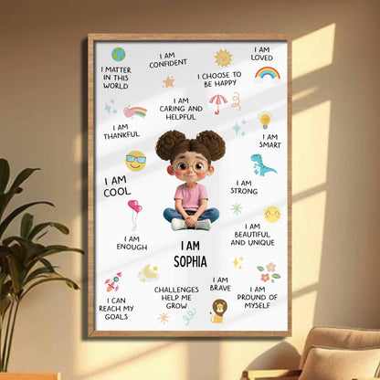 I Am Confident, Brave, And Beautiful Custom Poster