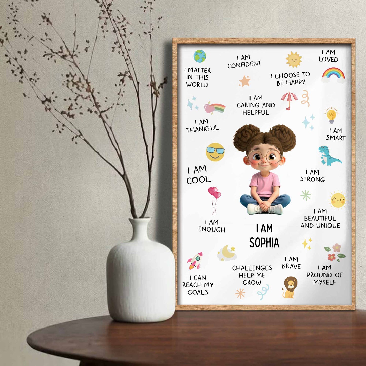 I Am Confident, Brave, And Beautiful Custom Poster