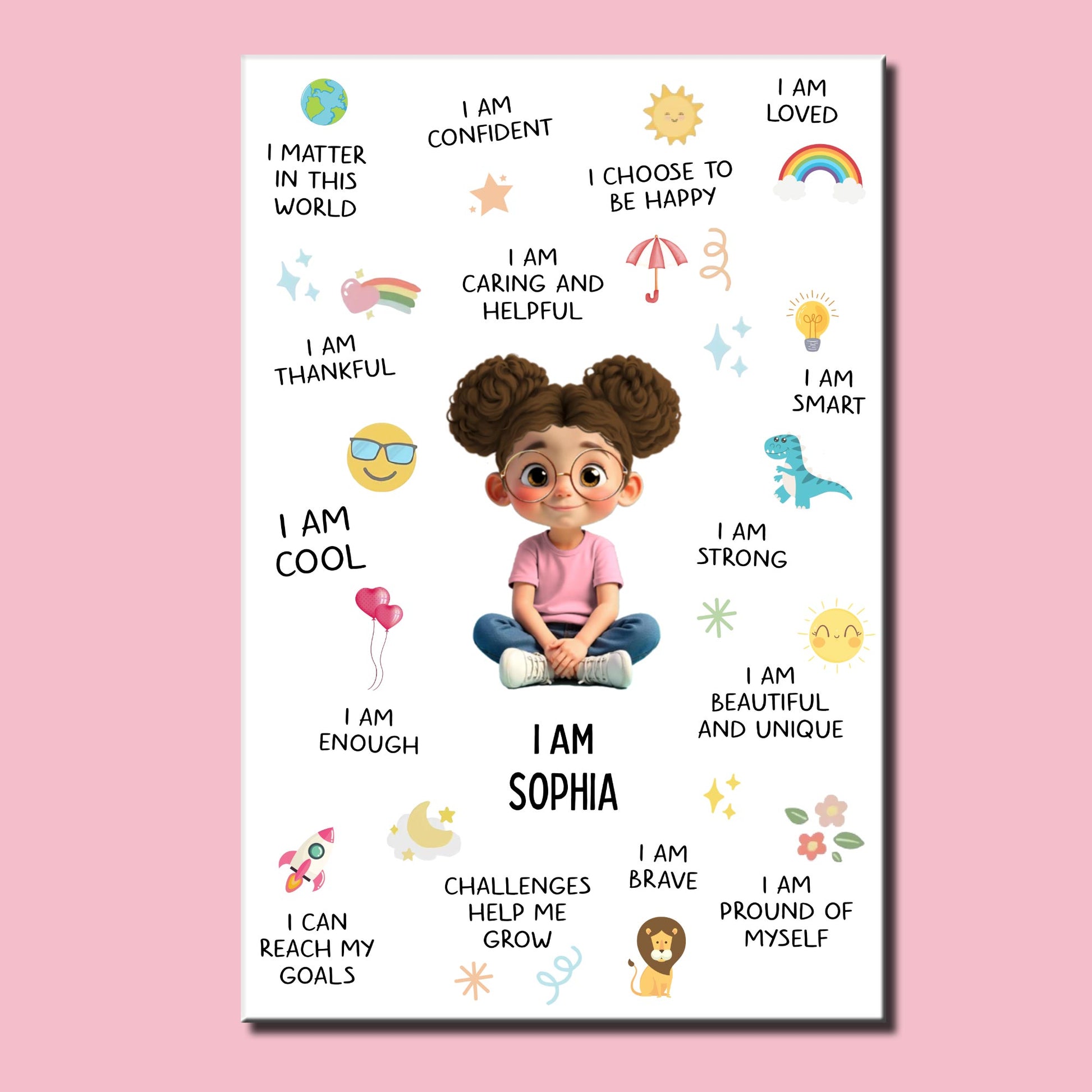 I Am Confident, Brave, And Beautiful Custom Poster