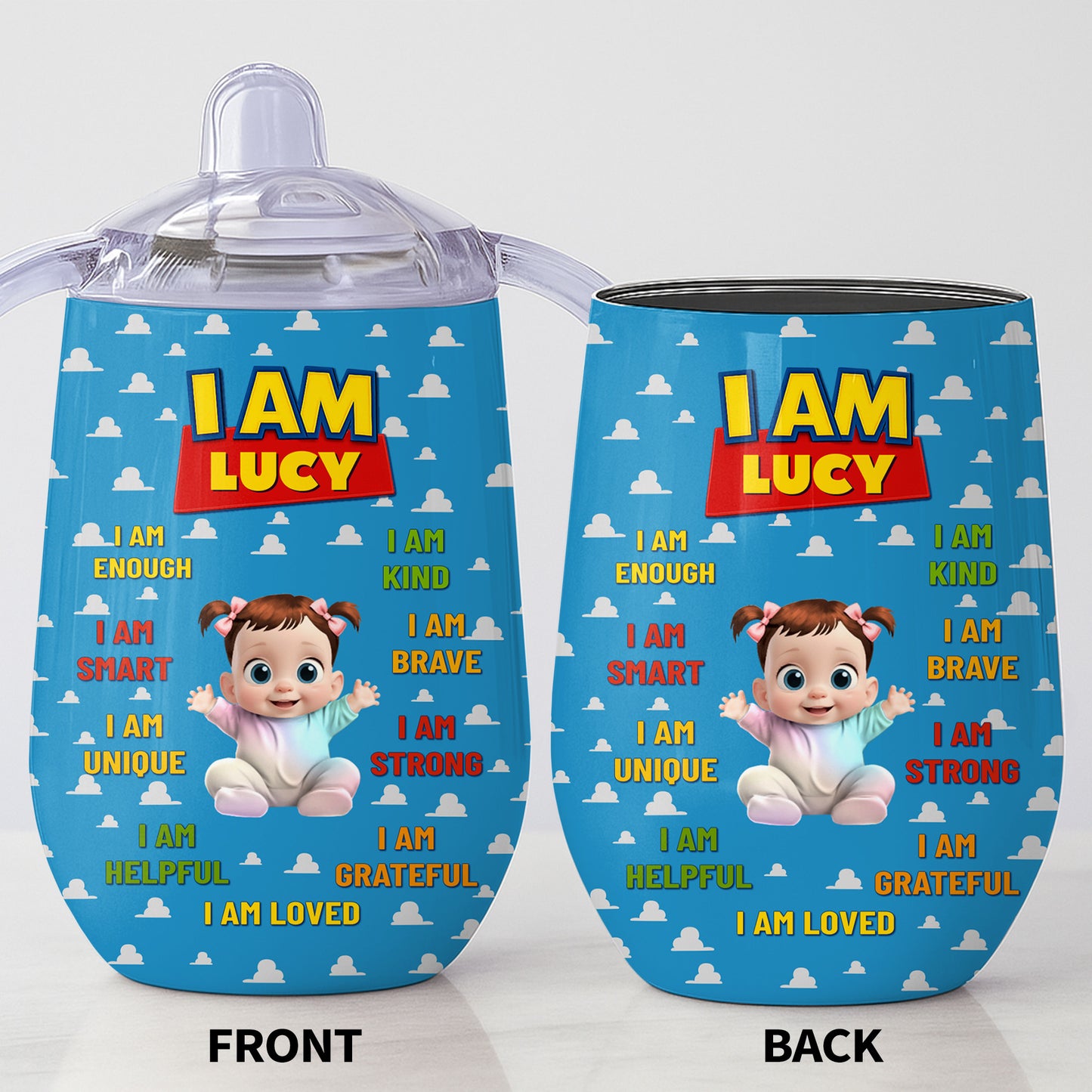 I Am Enough, I Am Smart, Cartoon Girl Design