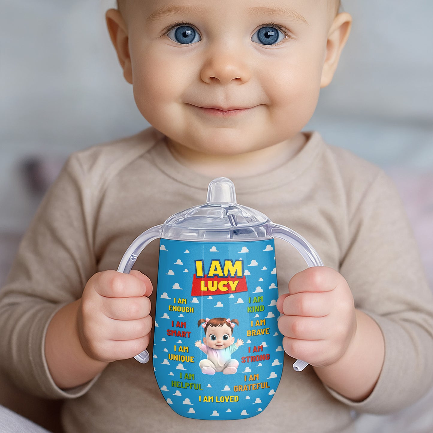 I Am Enough, I Am Smart, Cartoon Girl Design