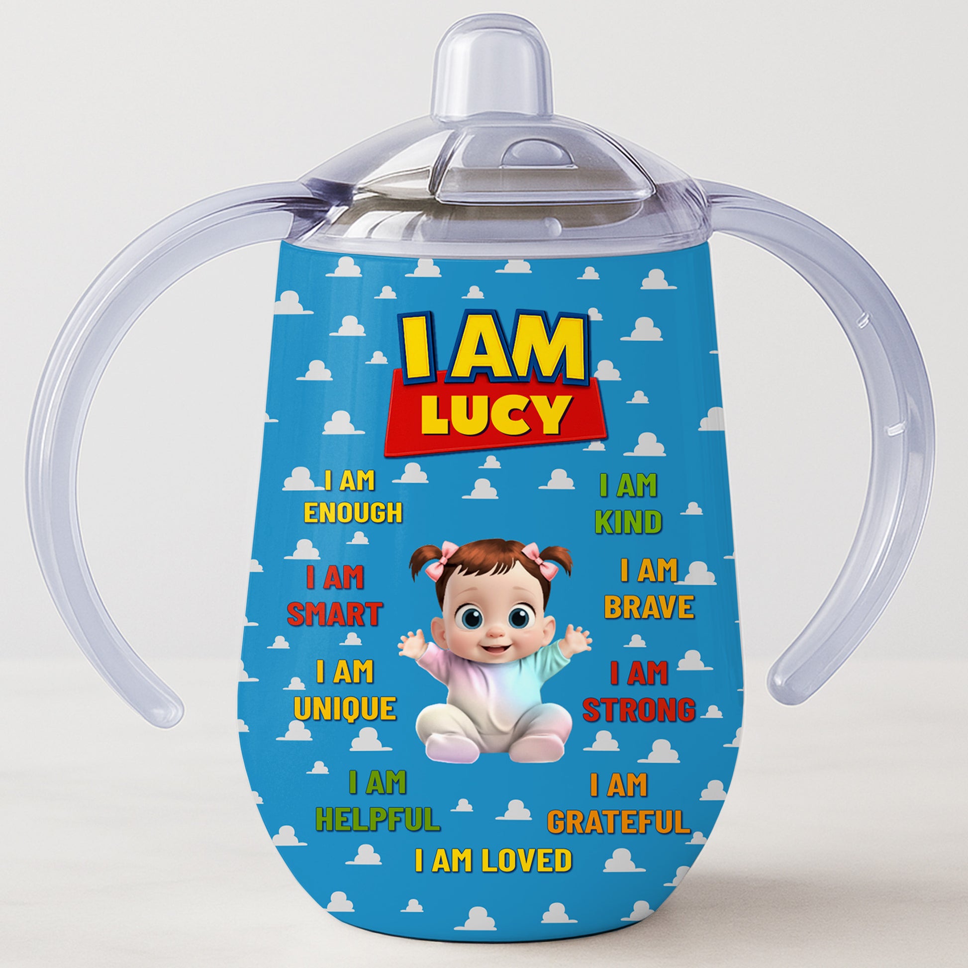 I Am Enough, I Am Smart, Cartoon Girl Design