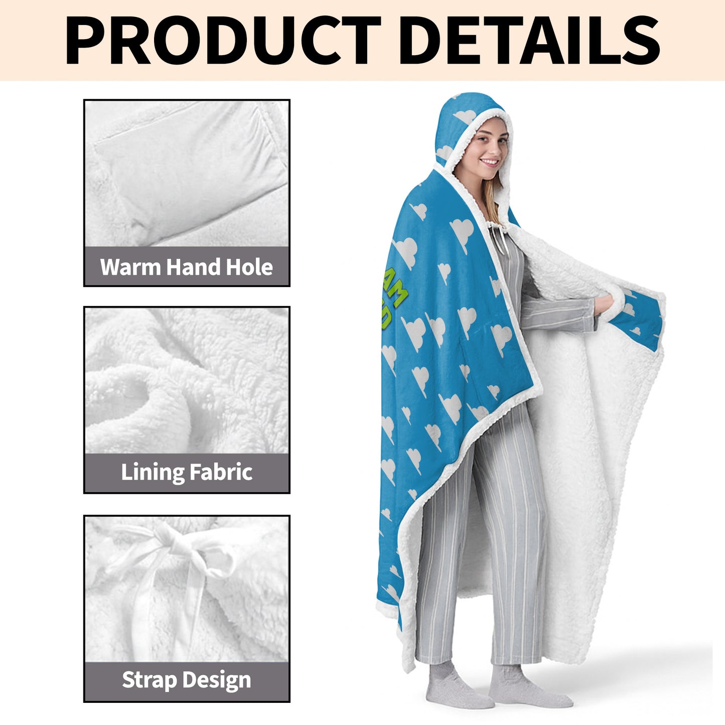 I Am Smart, I Am Strong, I Am Brave, Clouds Design