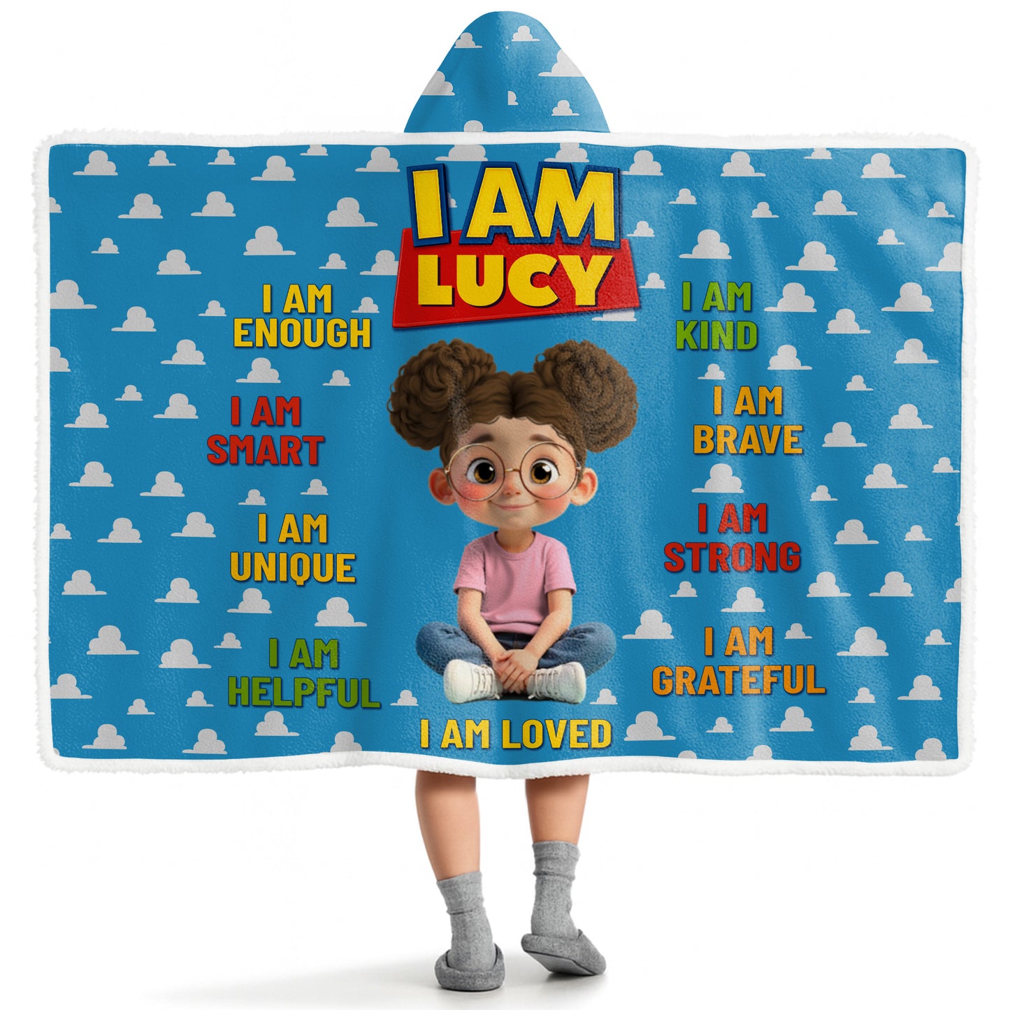 I Am Smart, I Am Strong, I Am Brave, Clouds Design