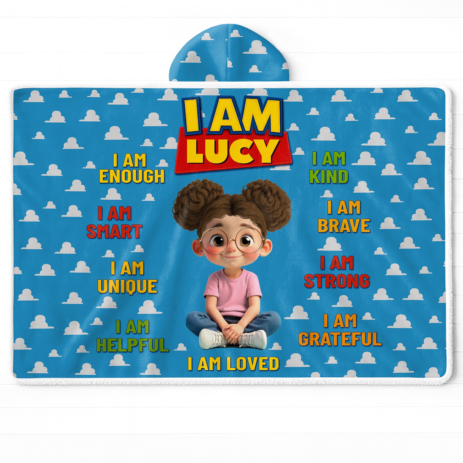 I Am Smart, I Am Strong, I Am Brave, Clouds Design