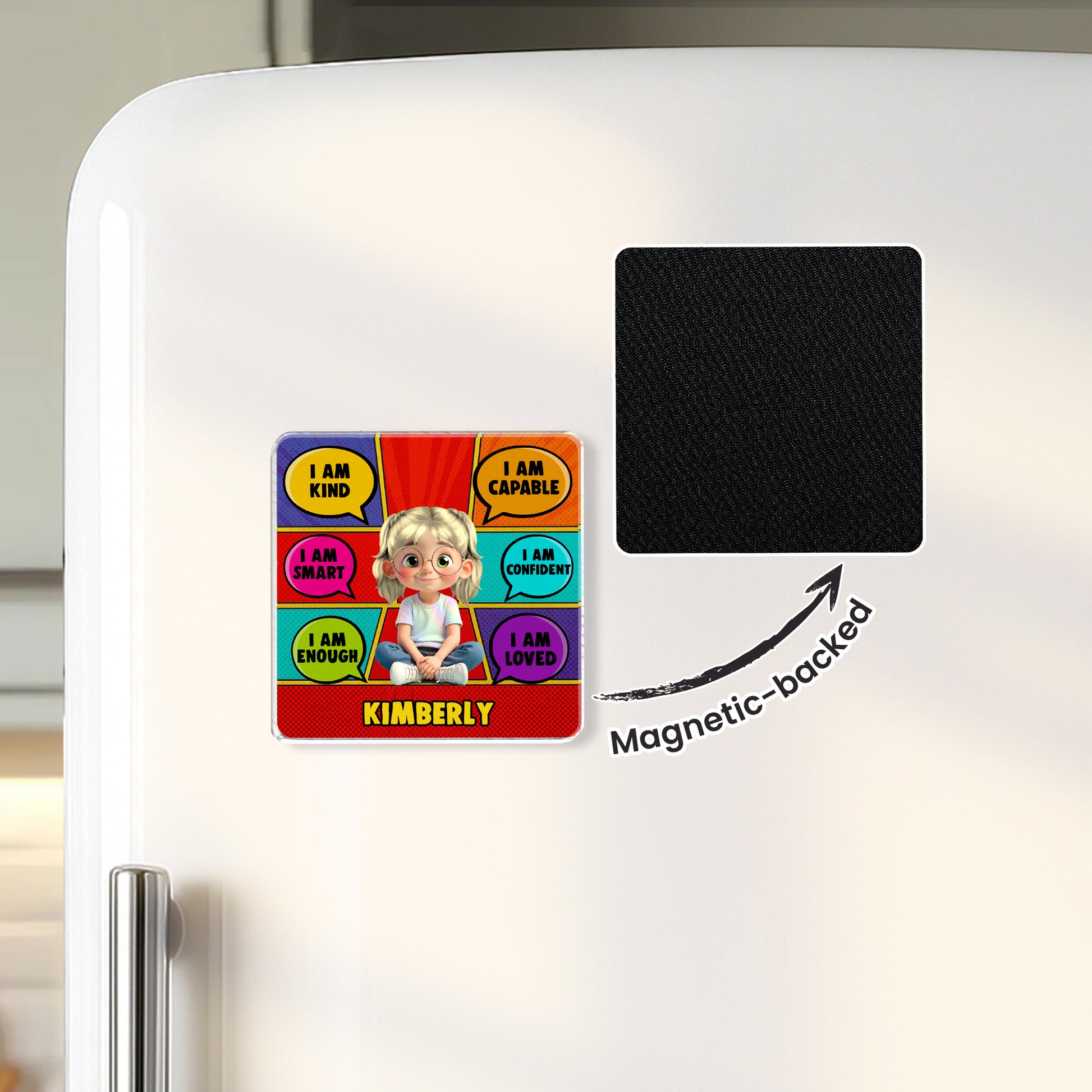 I Am Kind, I Am Loved, Cartoon Girl Positive Affirmations