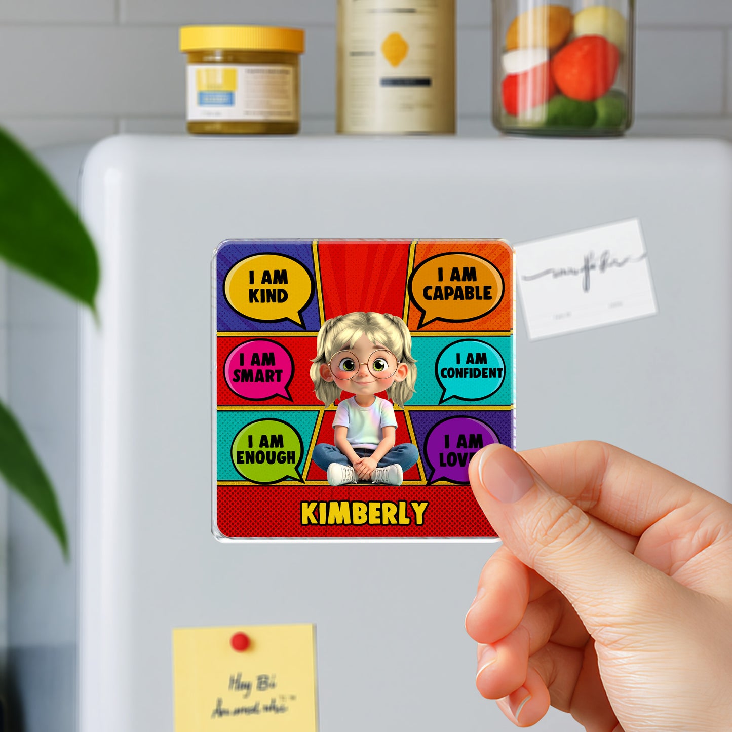 I Am Kind, I Am Loved, Cartoon Girl Positive Affirmations