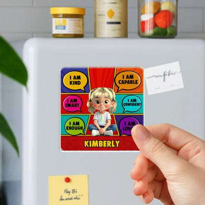 I Am Kind, I Am Loved, Cartoon Girl Positive Affirmations